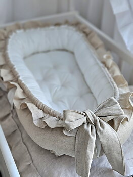 Tyg  Freja beige/natur bomullslinne