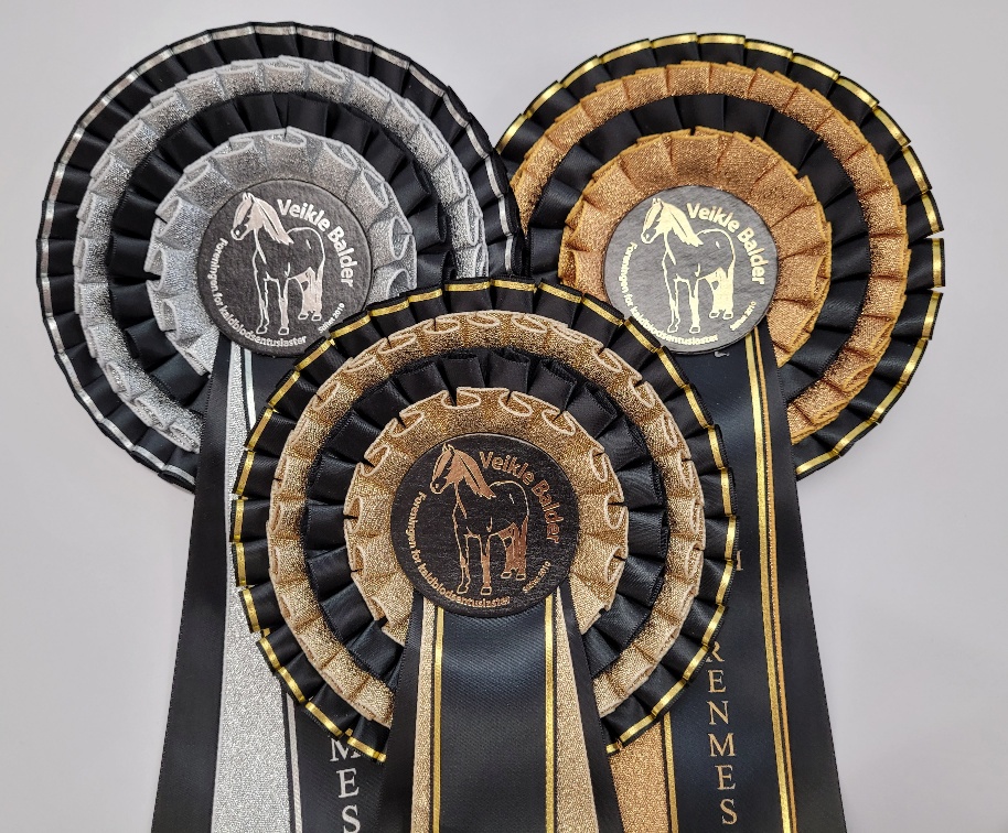 1034 - Rosette, gold, silber, bronze metallic, 40 cm - 4