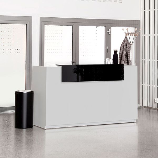 (1)Receptionsdisk DNA Antracit, 1730/2600 mm, fast bordsskiva - 2
