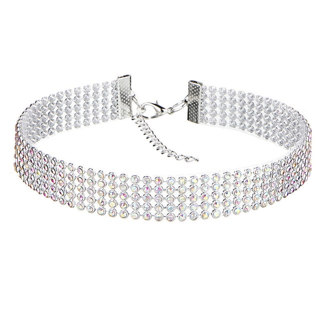 Halsband "Rhinestone Choker" -Multicolor - 2