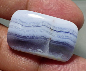 Piedra preciosa curativa de ágata azul natural grande y hermosa de 28,67 ct - 2