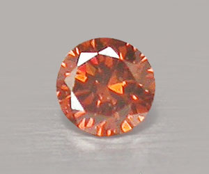 Diamante rojo naranja redondo genuino muy raro de 1,7 mm natural - 3