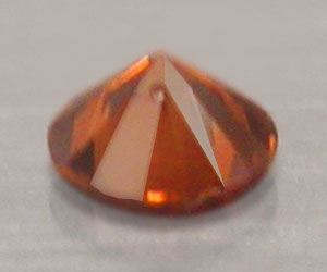 Diamante rojo naranja redondo genuino muy raro de 1,7 mm natural - 2