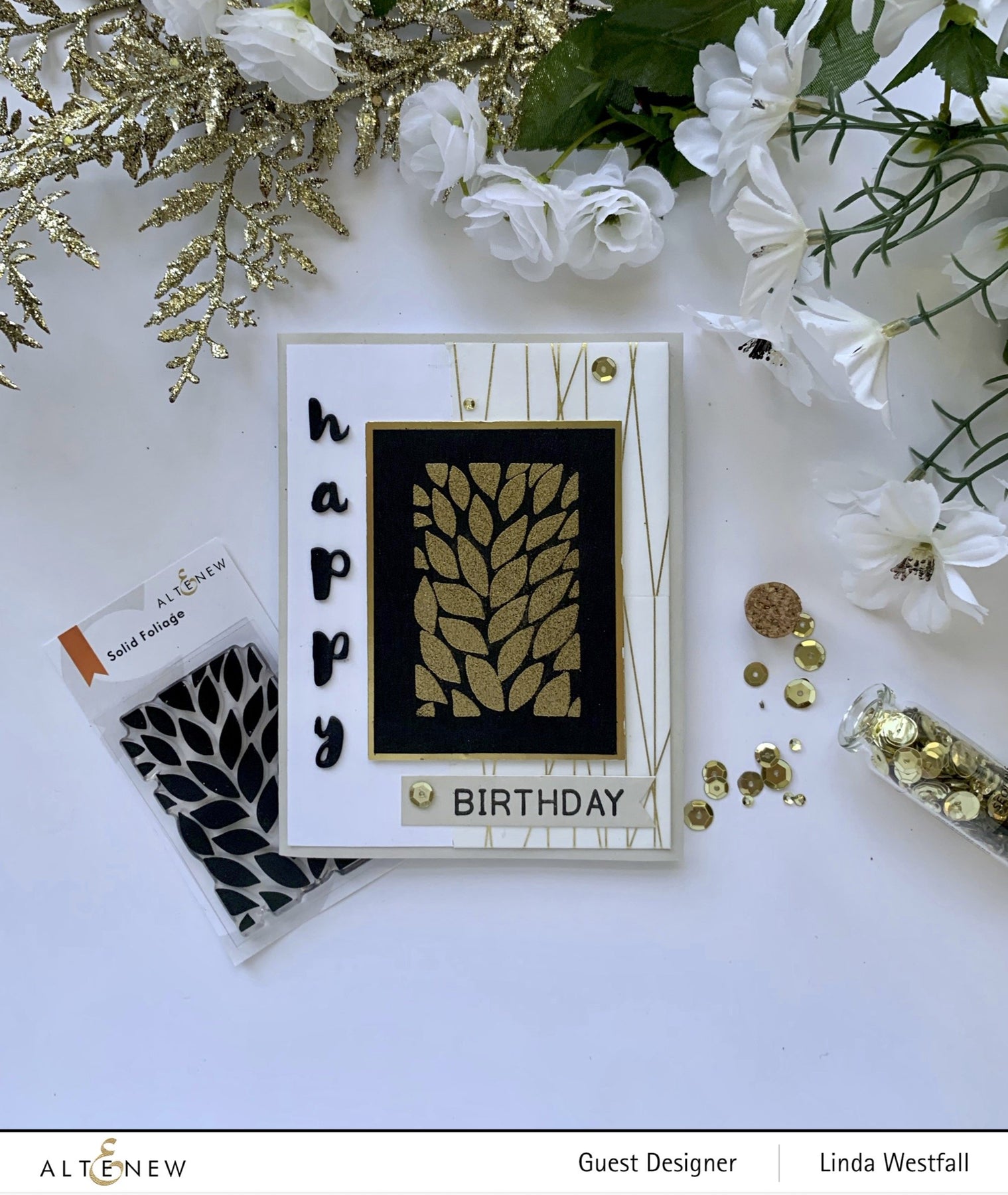 ALTENEW  -Solid Foliage Stamp Set - 8