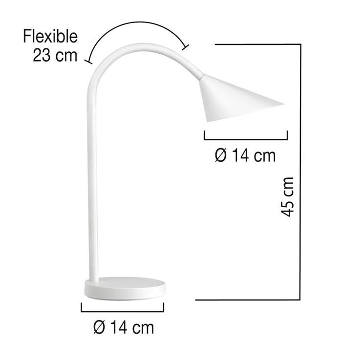 Skrivbordslampa Sol LED vit - 2