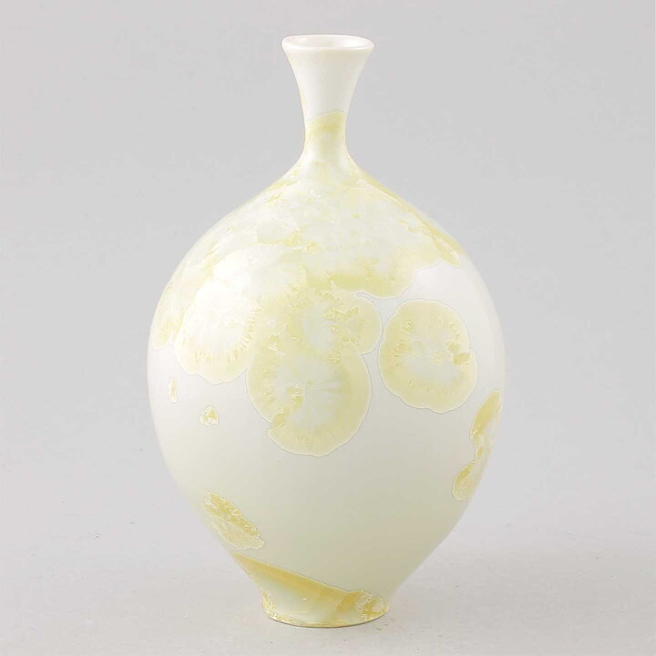 Isak Isaksson (2020) Unique Vase with Yellow Crystalline Glaze 16 cm