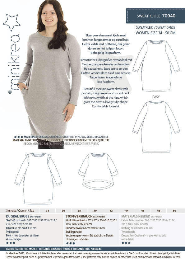SWEAT DRESS - MINIKREA 70040 - 2