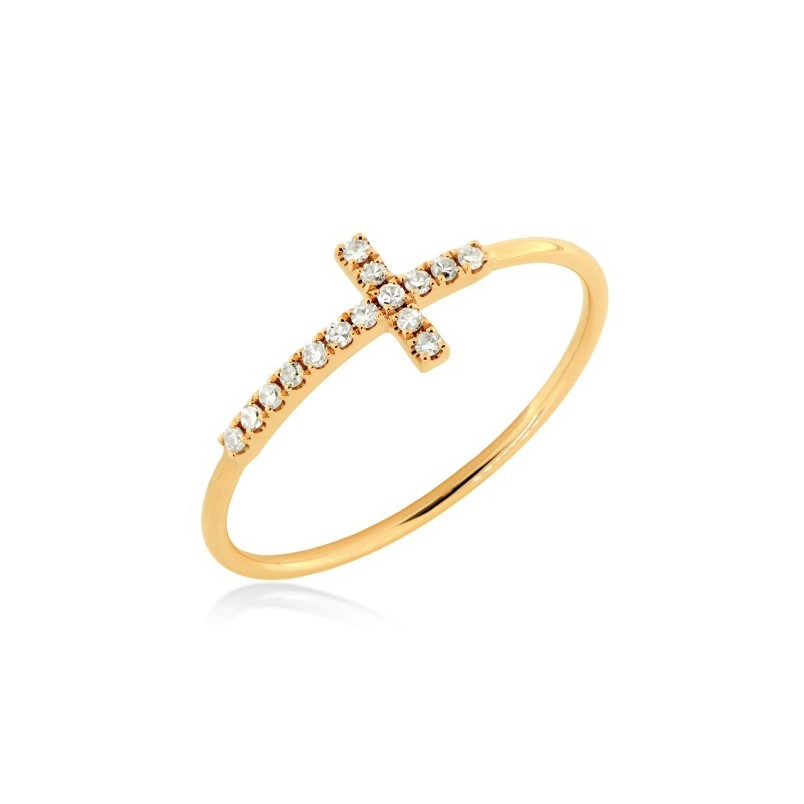 DIAMOND CROSS RING