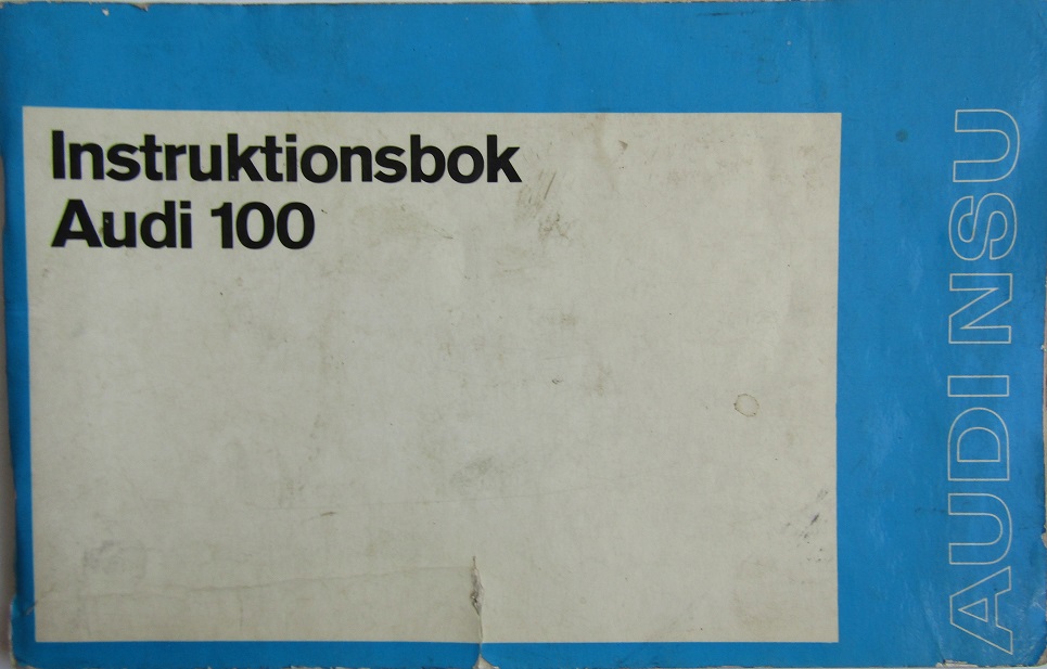 1975 Audi 100 Instruktionsbok 1/75