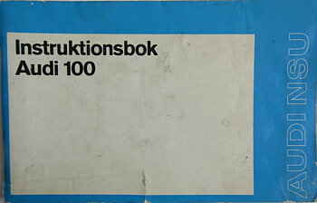 1975 Audi 100 Instruktionsbok 1/75