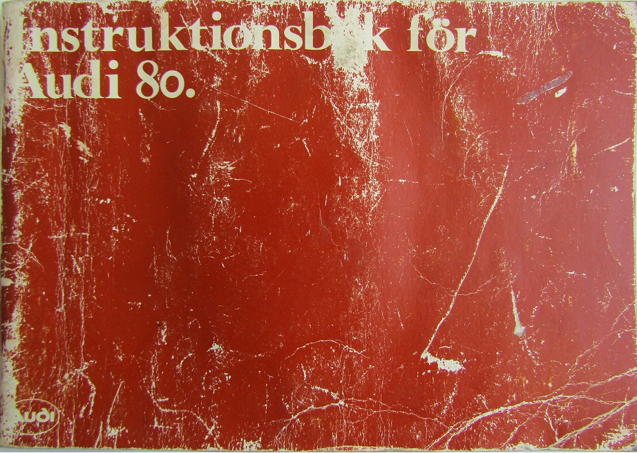 1981 Audi 80 Instruktionsbok 8/80