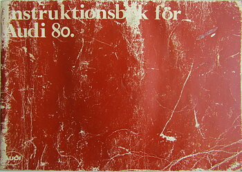 1981 Audi 80 Instruktionsbok 8/80