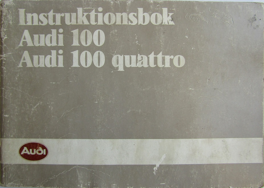 1985 Audi 100 Instruktionsbok 2/85