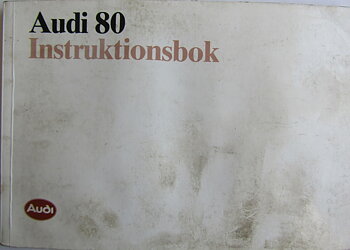 1987 Audi 80 Instruktionsbok 2/87