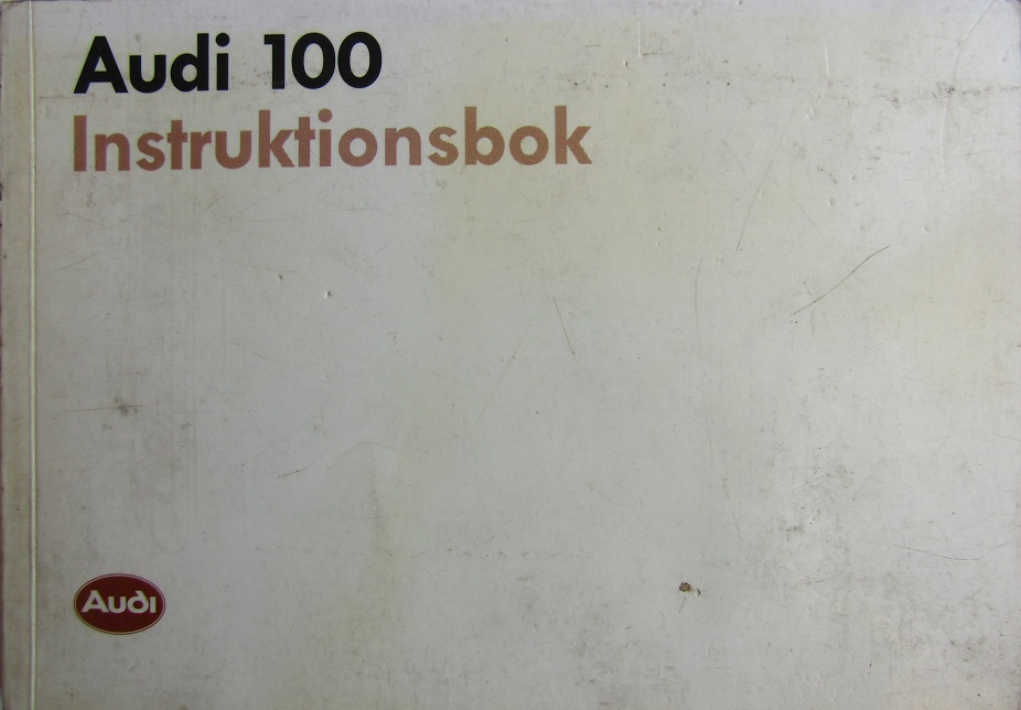 1987 Audi 100 Instruktionsbok 2/87
