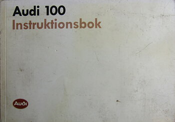 1987 Audi 100 Instruktionsbok 2/87