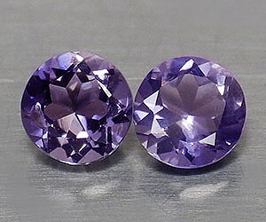 Brillantes y hermosas piedras preciosas de iolita natural redondas a juego de 4 mm