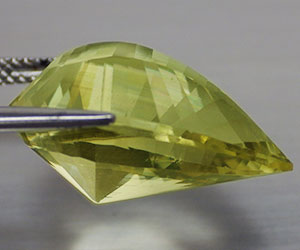 Piedra preciosa de cuarzo limón natural de lujo grande de 12,26 ct - 3