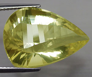Piedra preciosa de cuarzo limón natural de lujo grande de 12,26 ct