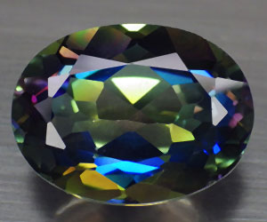 Piedra preciosa de cuarzo arcoíris natural ovalada grande de 13,05 ct muy hermosa