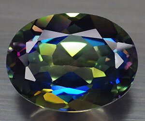 Piedra preciosa de cuarzo arcoíris natural ovalada grande de 13,05 ct muy hermosa