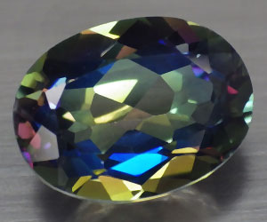 Piedra preciosa de cuarzo arcoíris natural ovalada grande de 13,05 ct muy hermosa - 3