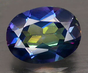 1.51ct Sparkling Beautiful 8x6mm Oval Natural Rainbow Azotic Topaz Gemstone