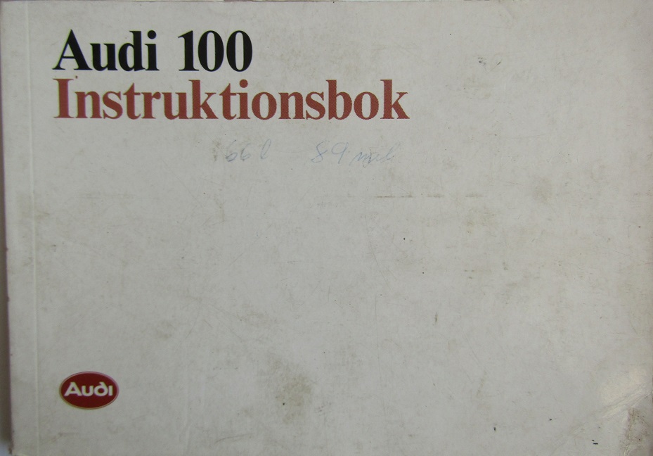 1988 Audi 100 Instruktionsbok 7/87