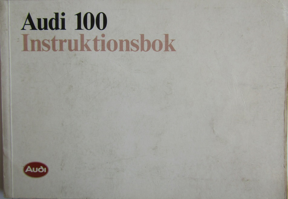 1988 Audi 100 Instruktionsbok 11/87