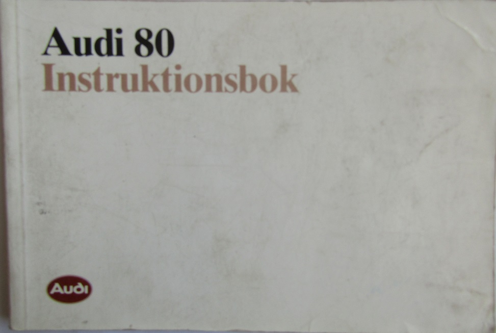 1989 Audi 80 Instruktionsbok 6/88