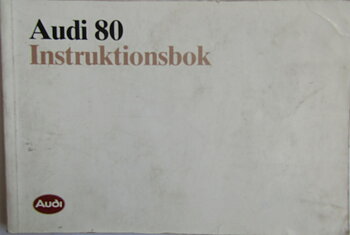 1989 Audi 80 Instruktionsbok 6/88