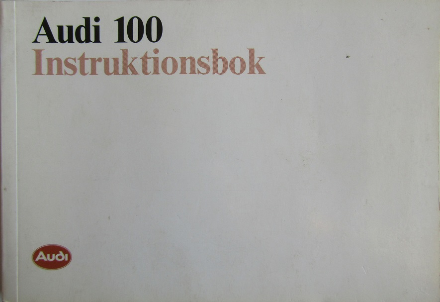 1989 Audi 100 Instruktionsbok 2/89