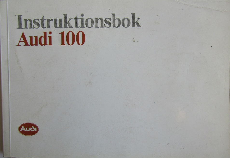 1990 Audi 100 Instruktionsbok 7/89