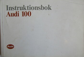1990 Audi 100 Instruktionsbok 7/89