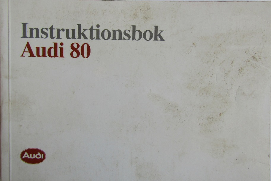 1991 Audi 80 Instruktionsbok 7/90