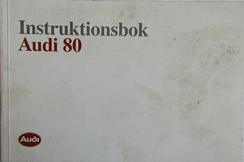 1991 Audi 80 Instruktionsbok 7/90