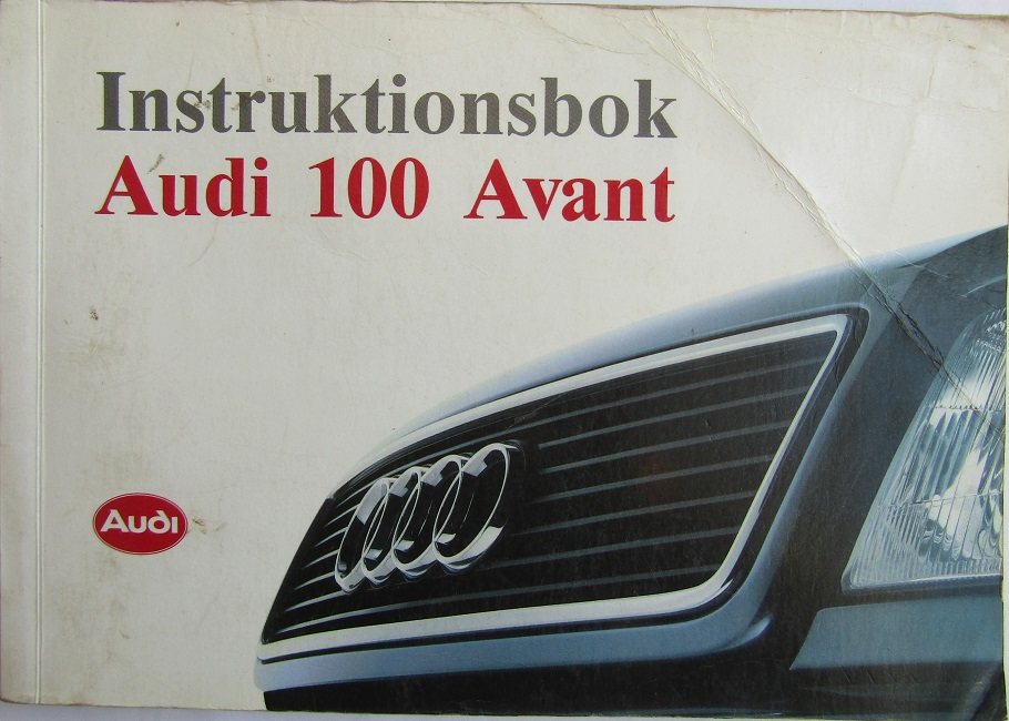 1992 Audi 100 Avant Instruktionsbok 7/91