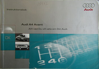 1996 Audi 100 Avant Instruktionsbok 12/95