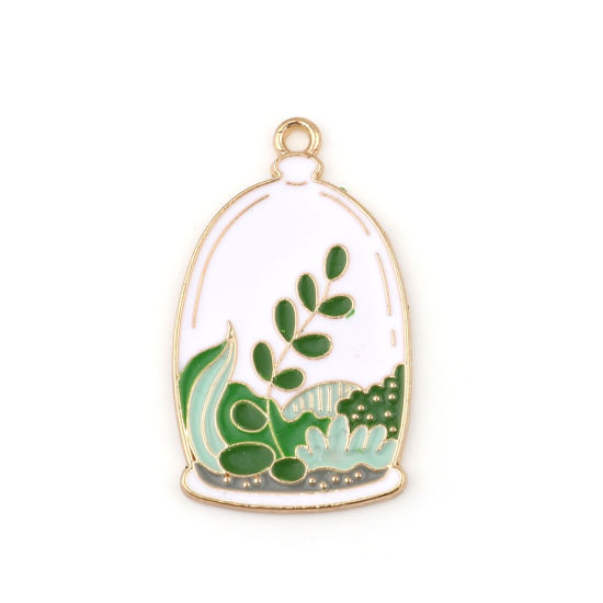 Berlock -  Enameld  plant in pot
