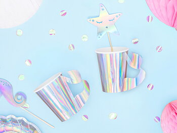 Pappersmuggar | 6-pack | Sjöjungfru | Iridescent