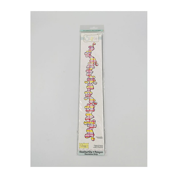 Sizzix Sizzlits Decorative Strip 12" - Flower & Hearts