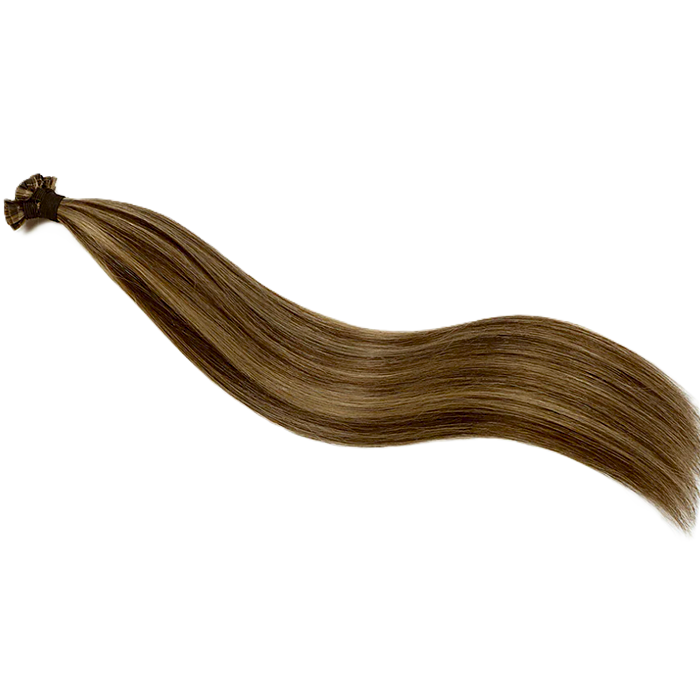 Russian Luxe Line - Keratin - 50 cm - Färg P3/6 (Chestnut Brown/Light Brown PianoMix) - 2