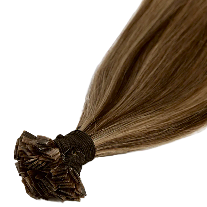 Russian Luxe Line - Keratin - 50 cm - Färg P3/6 (Chestnut Brown/Light Brown PianoMix)