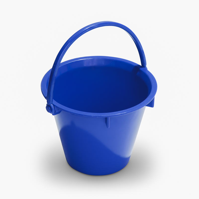Sandleksak hink. Blå. 20 cm hög. 