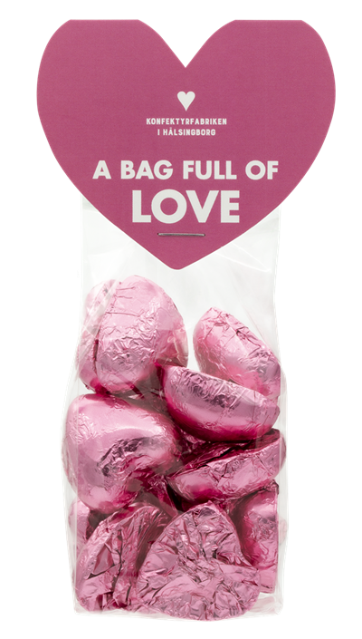 Nougathjärta, a Bag Full of Love, från Konfektyrfabriken i Hälsingborg