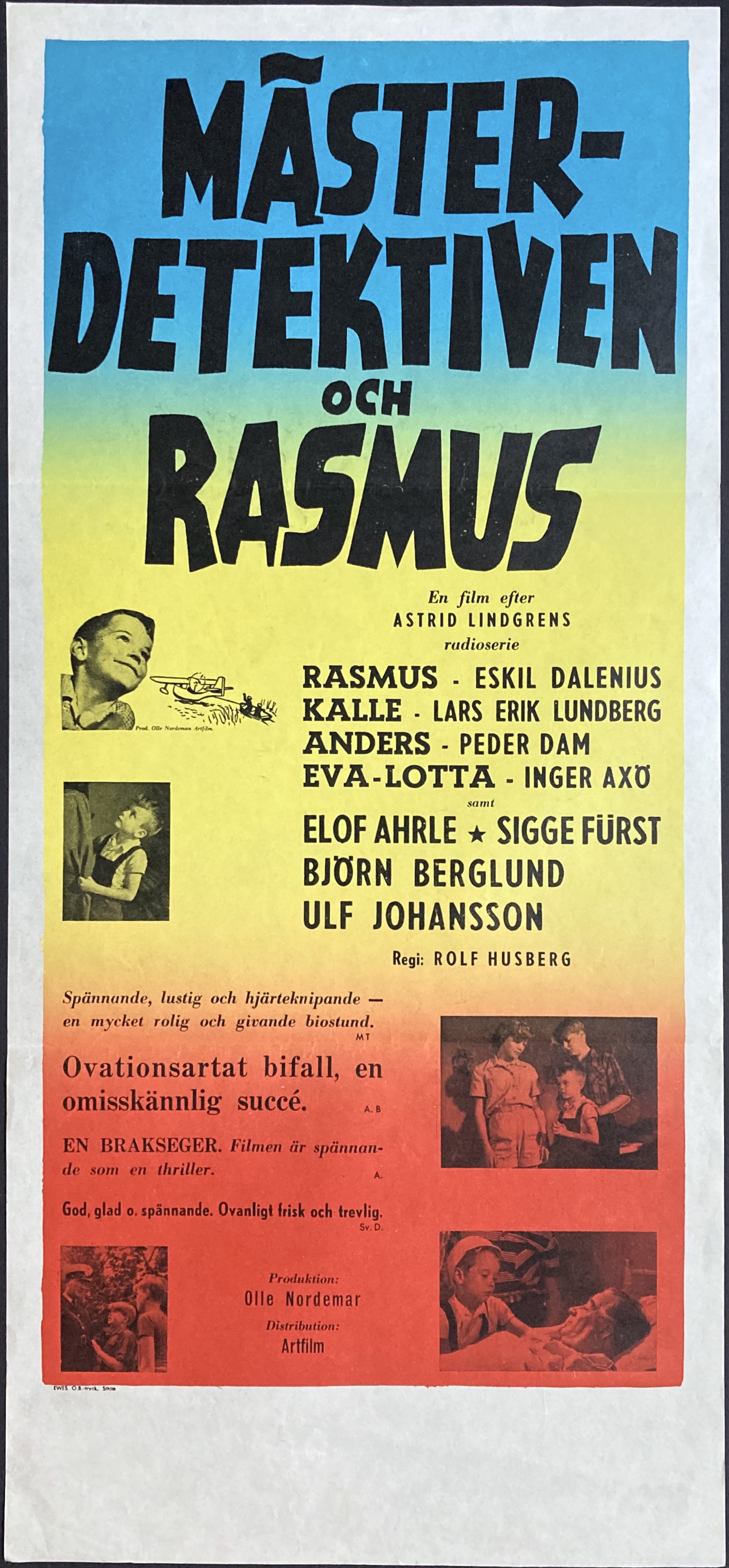 MÄSTERDETEKTIVEN OCH RASMUS (1953)