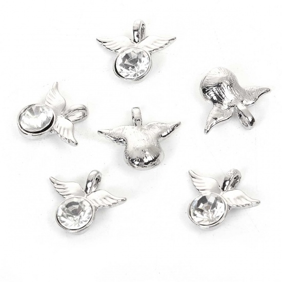 Charm Angelwings  Rhinestone Clear