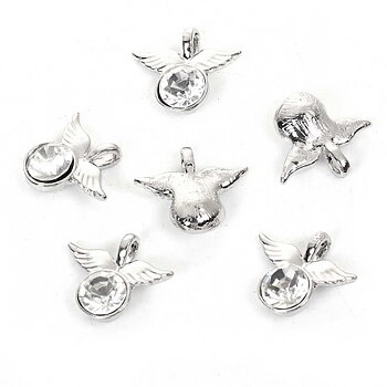 Berlock -  Änglavingar m Rhinestone, Clear