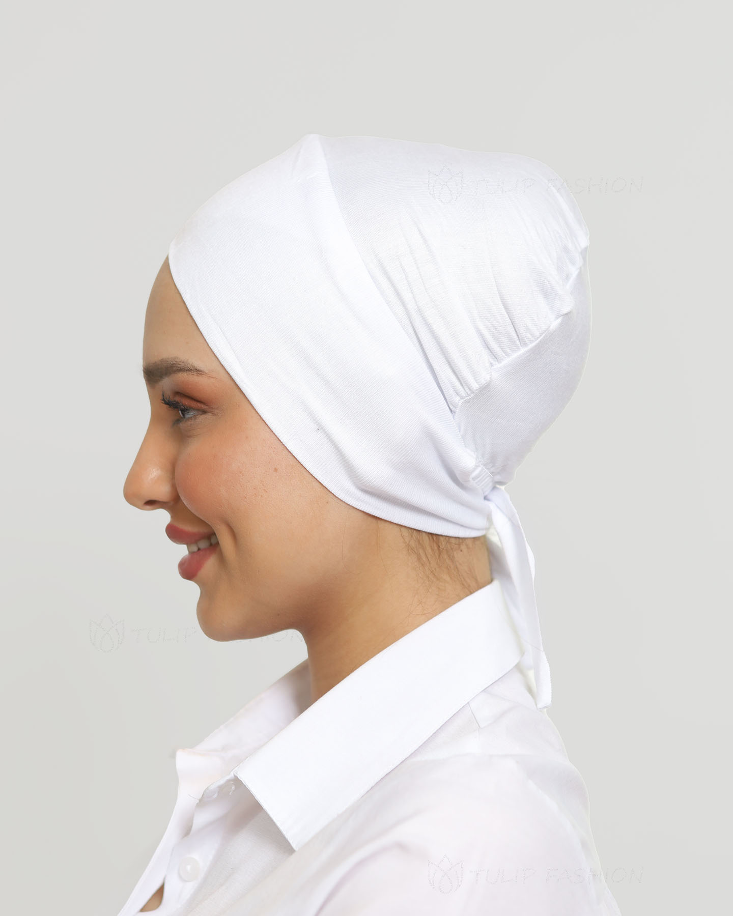 Cap - Cross Tie-back - White - 2