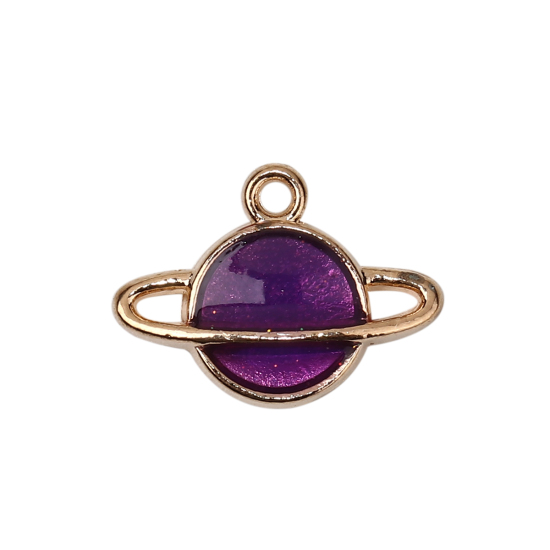 Charm  enameld  planet ,  Purplepink